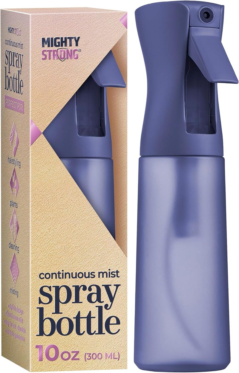 MIGHTY STRONG 10 OZ Continuous Spray Bottles - Ultra Fine Mist Sprayer | Water Spray Bottle For Hair Stuff, Mister Spray Bottle For Plants Mister | Hair Spray Bottles For Hairstyling, Cleaning, Salons - Image 1